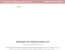 Tablet Screenshot of condeglaserlaw.com